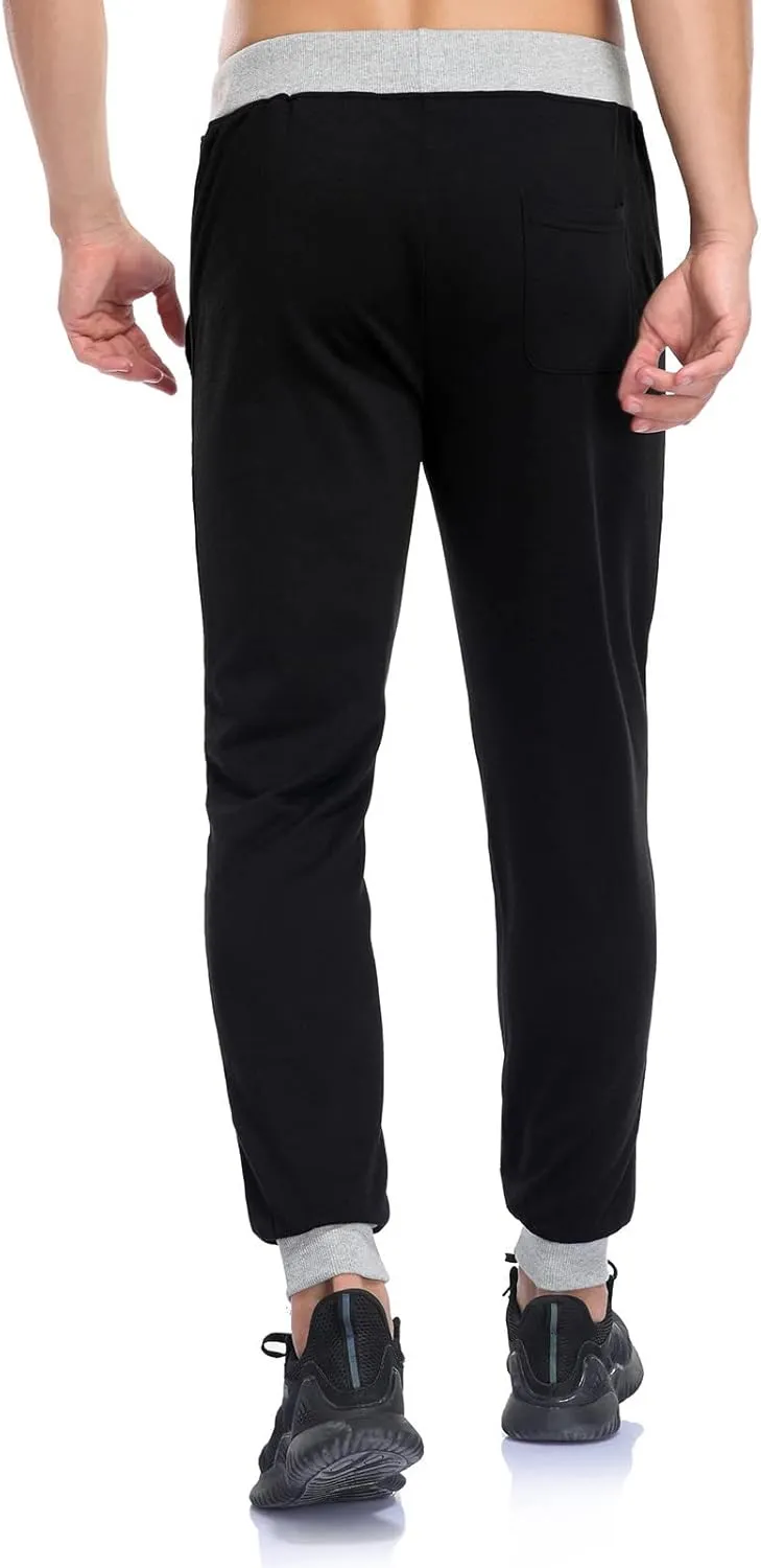 Aymnlox Mens Fall Casual Pants Drawstring Elastic Waist Tapered Chino Trousers Slim Fit Fashion Streewear Joggers with Pocket