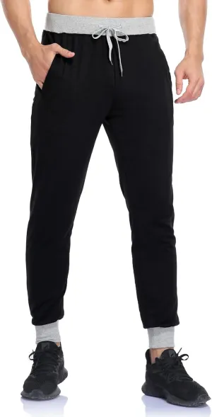 Aymnlox Mens Fall Casual Pants Drawstring Elastic Waist Tapered Chino Trousers Slim Fit Fashion Streewear Joggers with Pocket