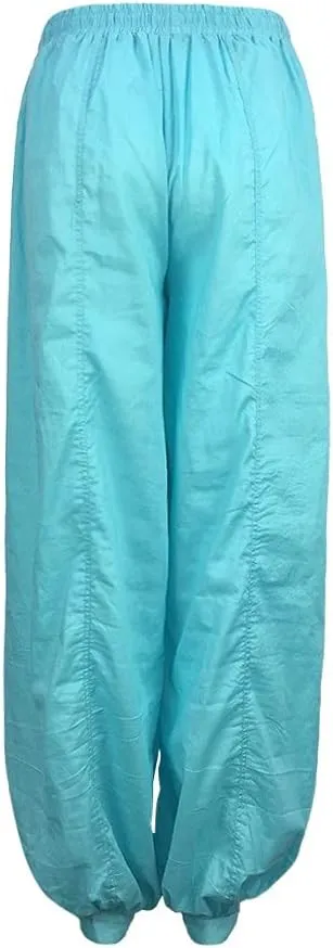 Black Linen Pants Women Plus Size Beach Baggy Wide Leg Pants with Pockets Solid Business Palazzo Pants for Women