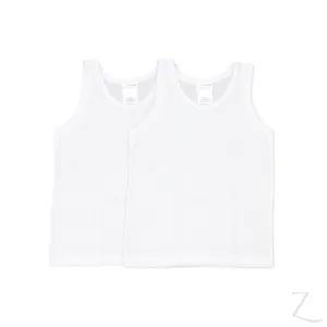 Boys Vests ( 2pk ) - White
