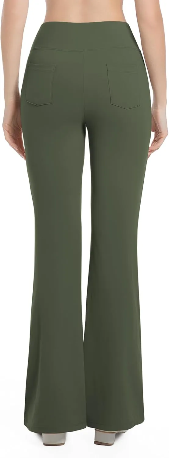 BUBBLELIME 29"/31"/33"/35"/37" Women's High Waist Stretchy Bootleg Yoga Pants Workout Pants with Out Pockets