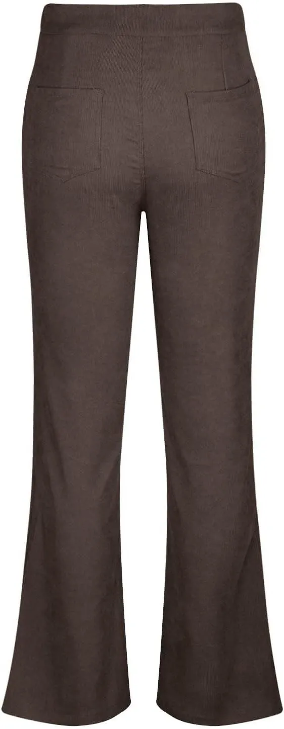 Business Casual Pants for Women Trendy Elastic High Waist Flare Pant Elegant Sexy Solid Slim Fit Trousers with Pocket