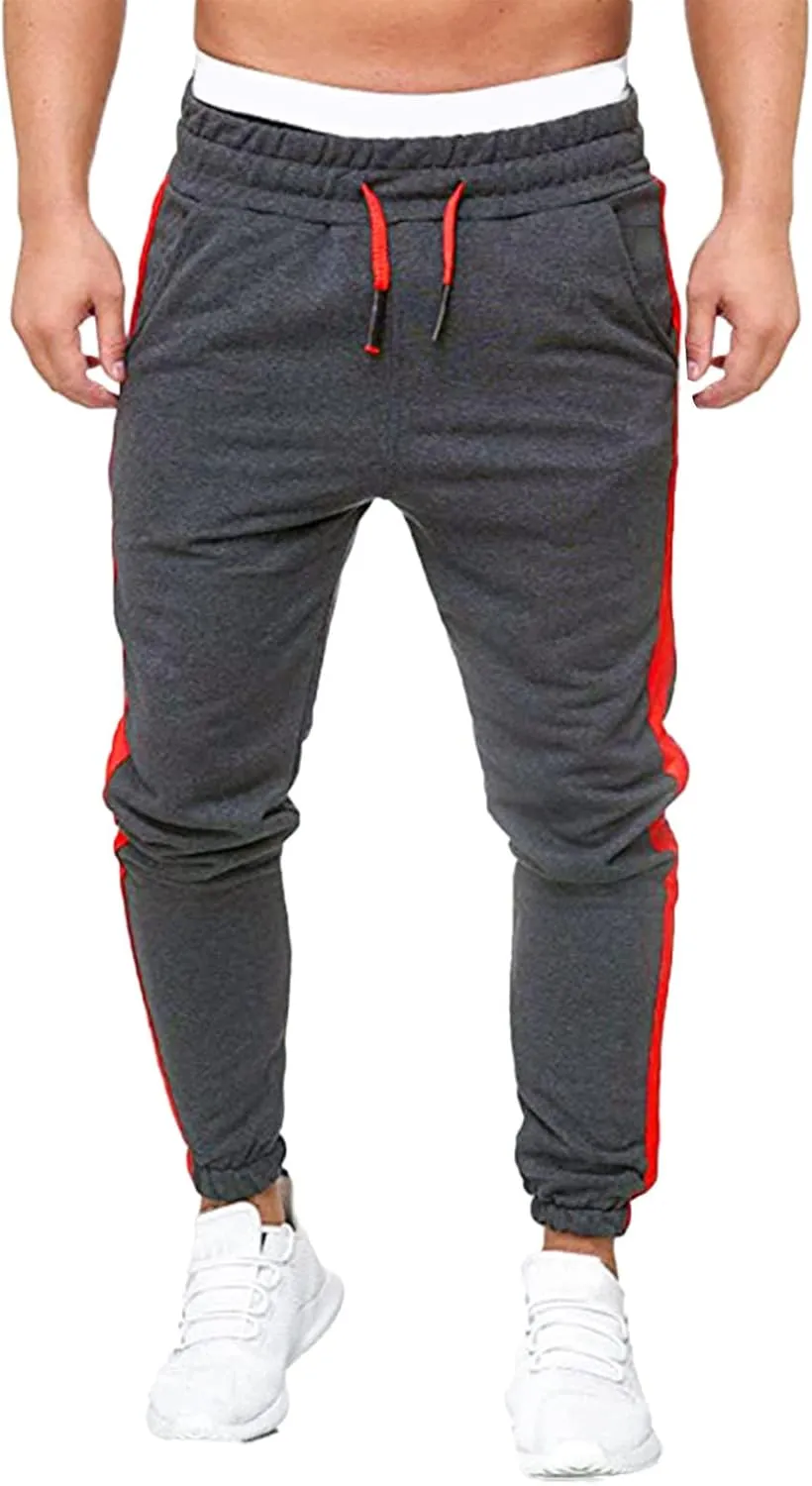 Cargo Sweatpants for Men Big and Tall Track Pants with Pockets Mens Cargo Sweatpants Heavyweight Fleece Jogger Pants