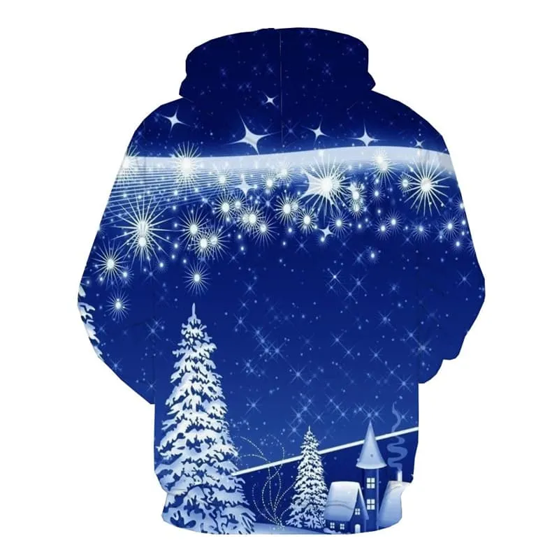 Christmas Sweatshirts men Star Sweatshirt Printed Galaxy Hoody Anime Snow Hoodie Print