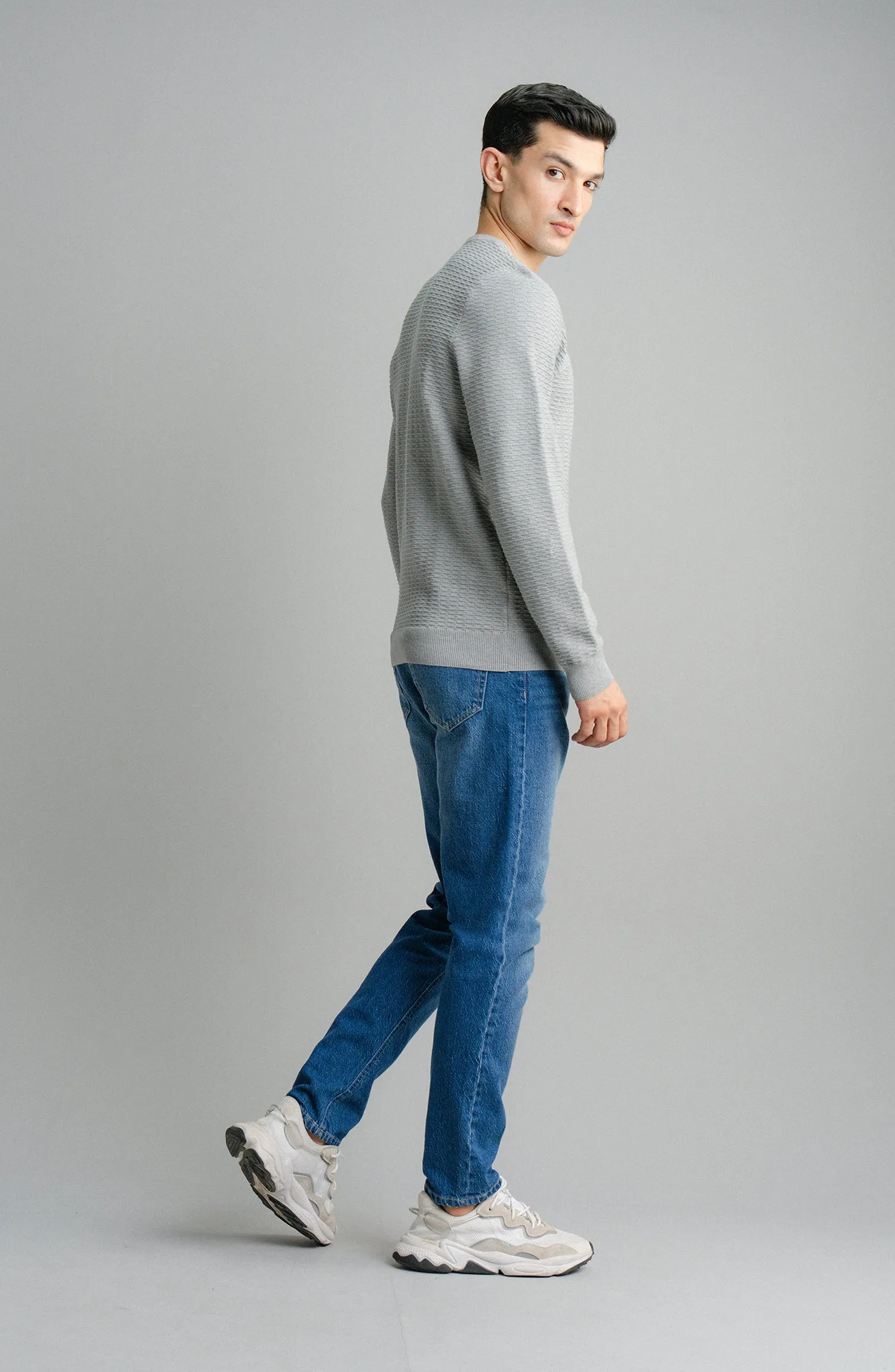 Cotton Sweater - Ash Grey