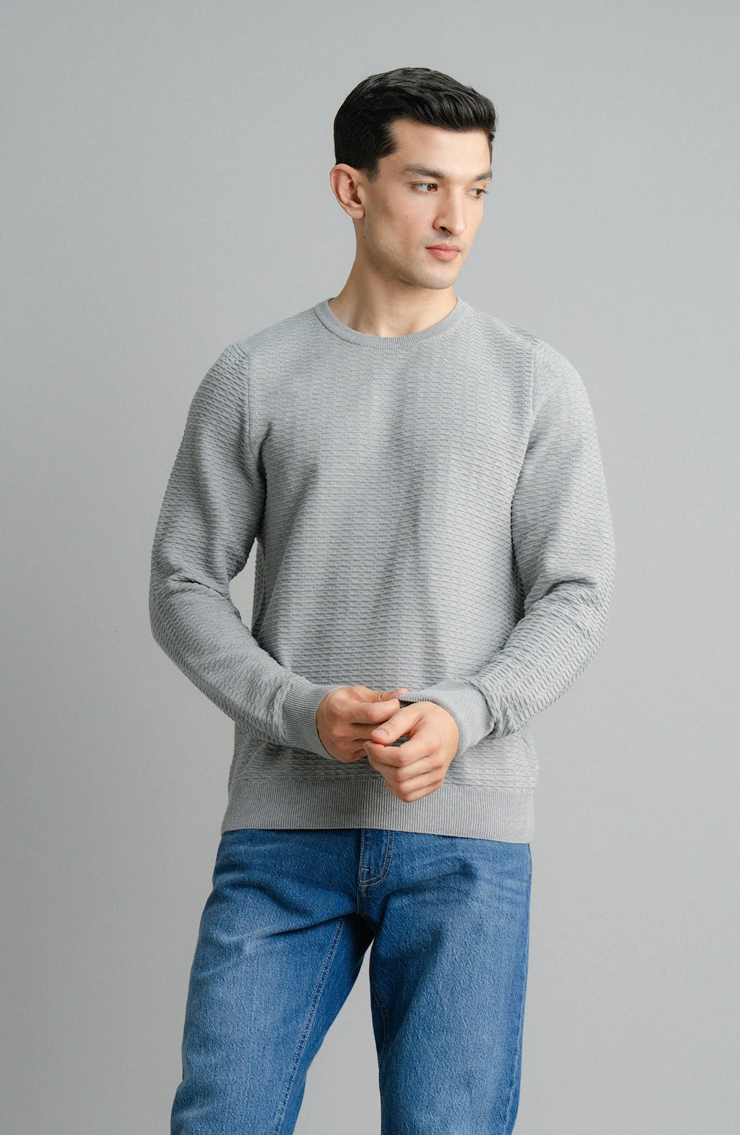 Cotton Sweater - Ash Grey