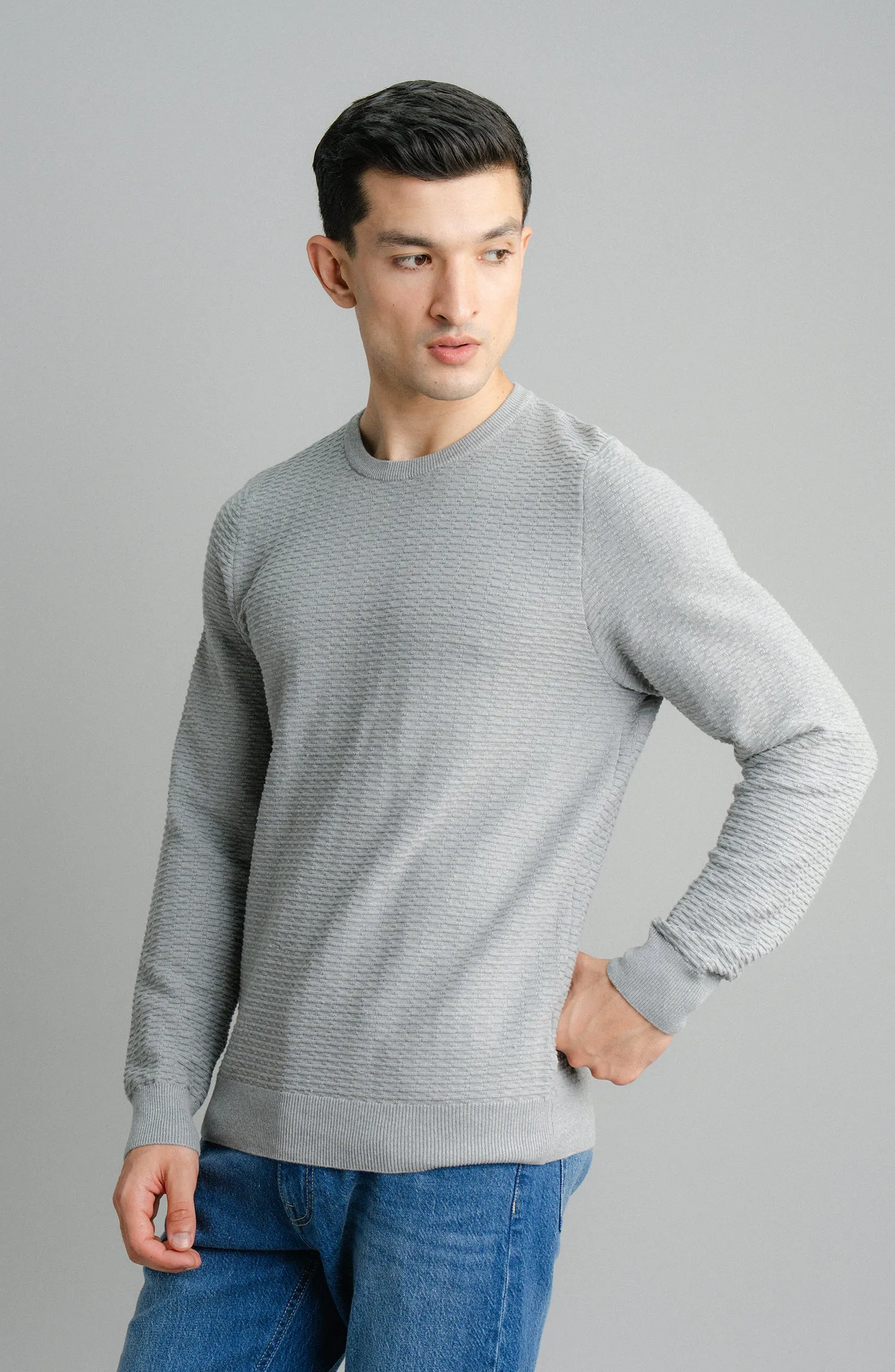 Cotton Sweater - Ash Grey