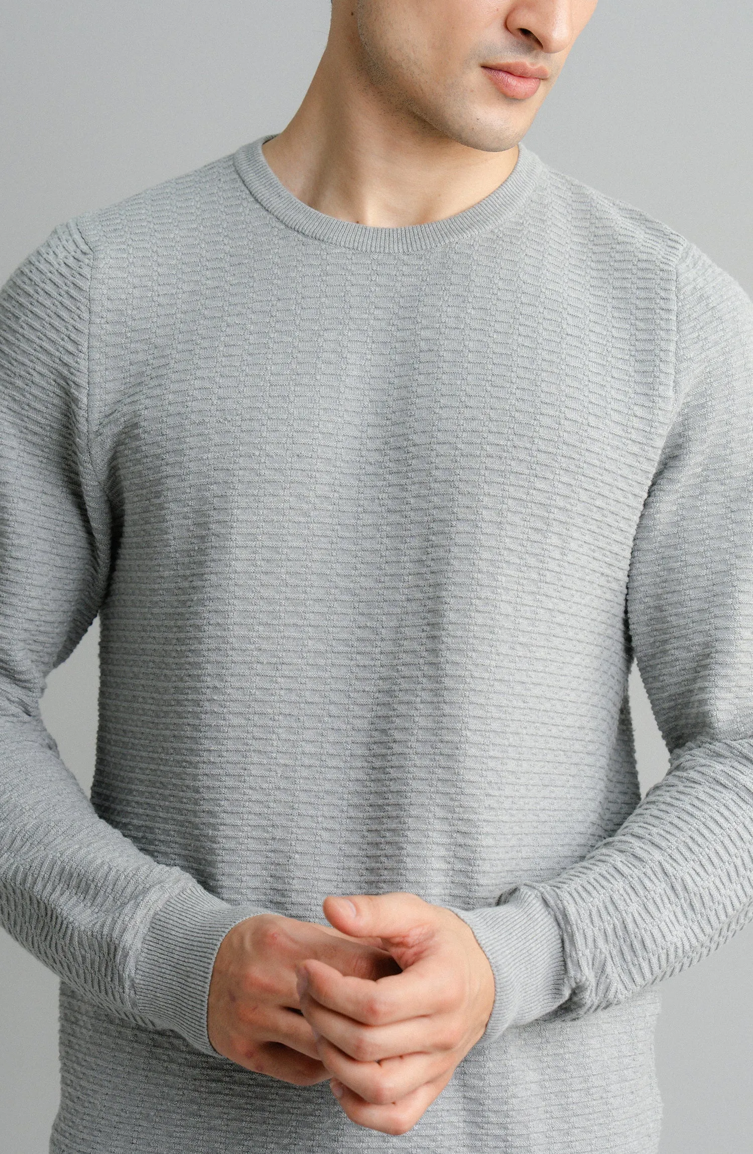 Cotton Sweater - Ash Grey