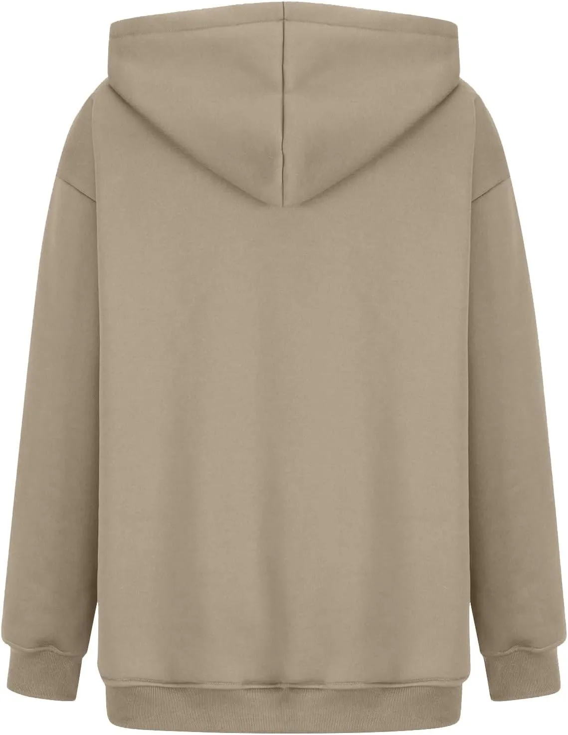 Crewneck Sweatshirts Women Drop Shoulder Fleece Lined Oversized Hoodie Thermal Long Sleeve Preppy Pullover Tops