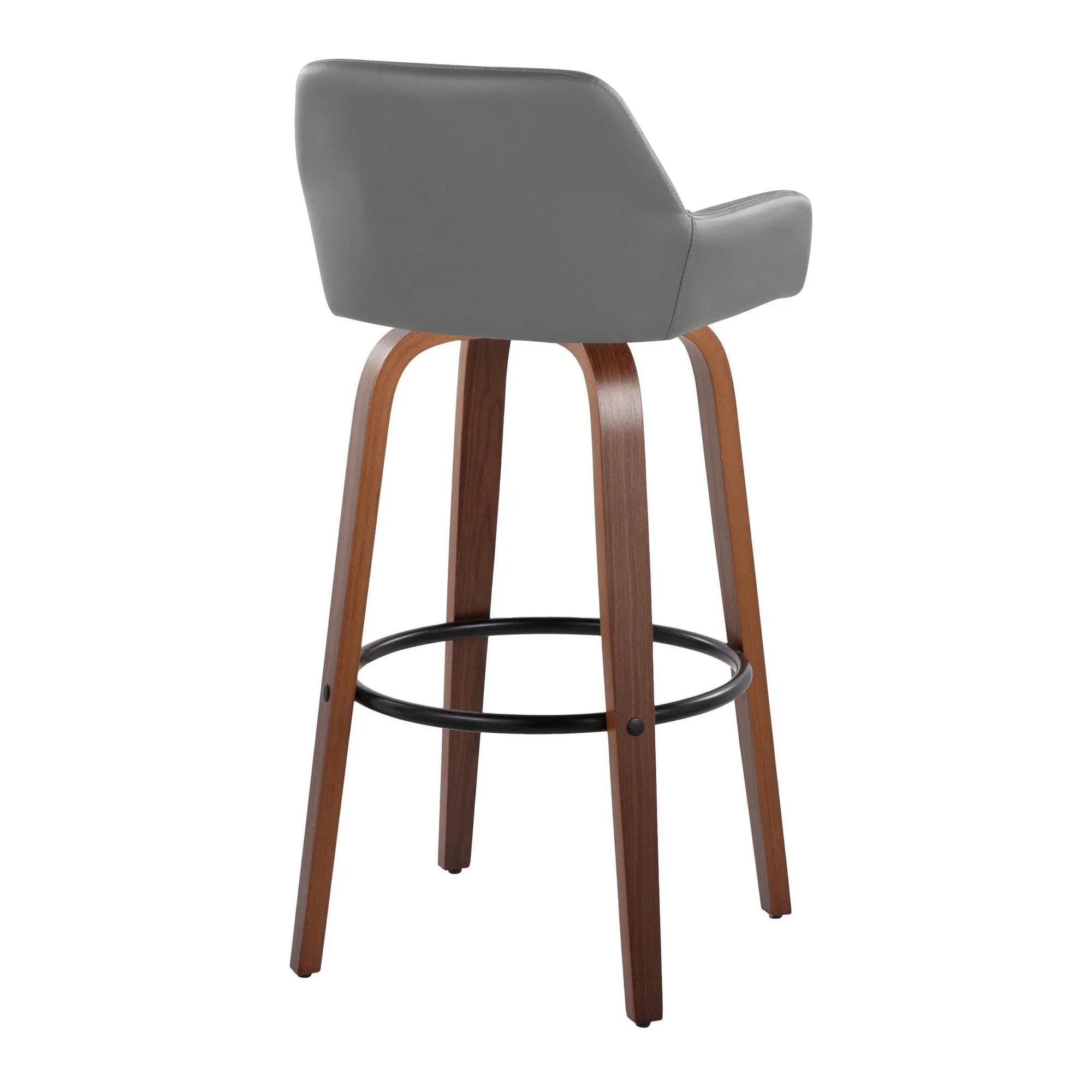 Daniella 30" Fixed-Height Barstool - Set of 2 By LumiSource - B30-DNLAPU-GRTZQ2 WLCAM2