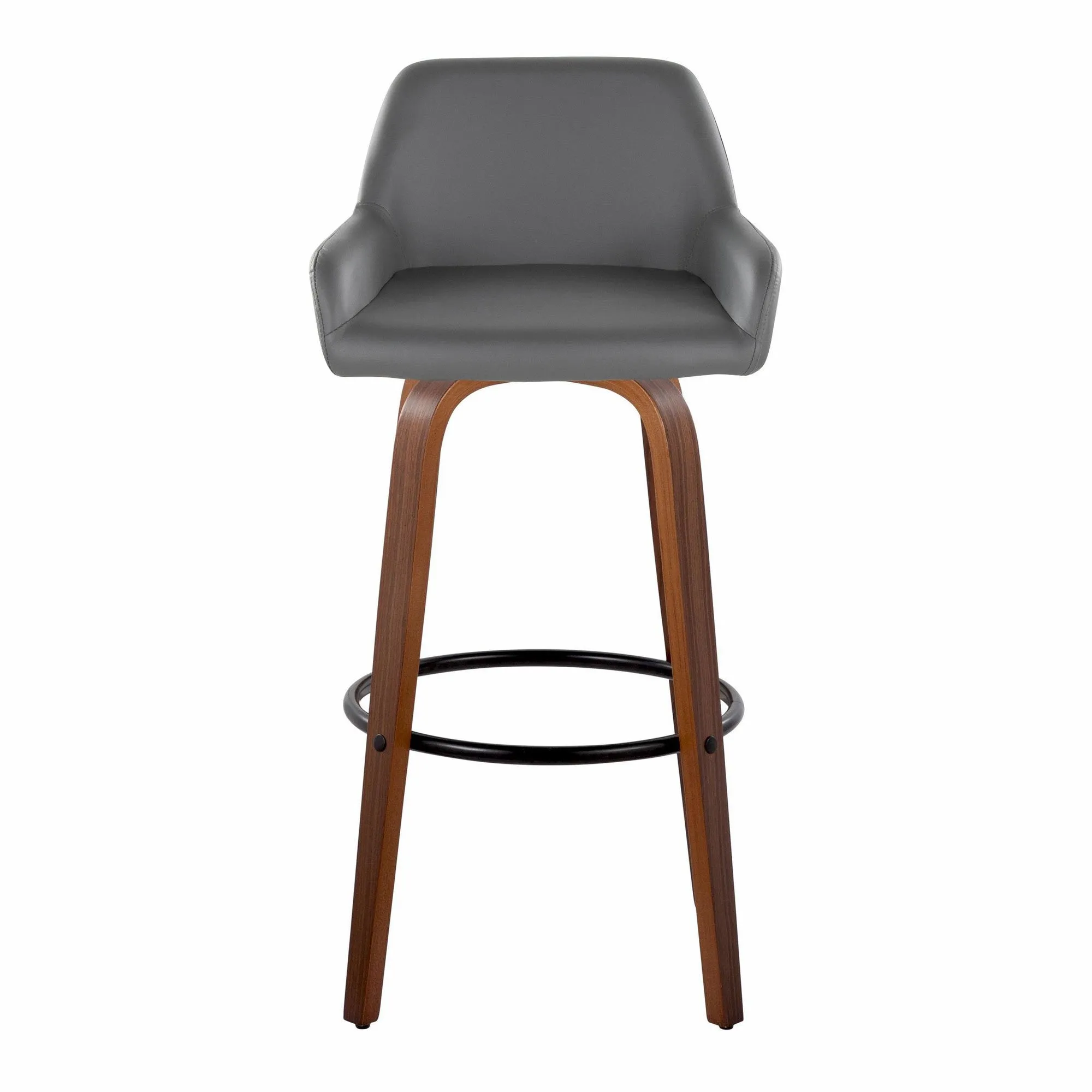 Daniella 30" Fixed-Height Barstool - Set of 2 By LumiSource - B30-DNLAPU-GRTZQ2 WLCAM2