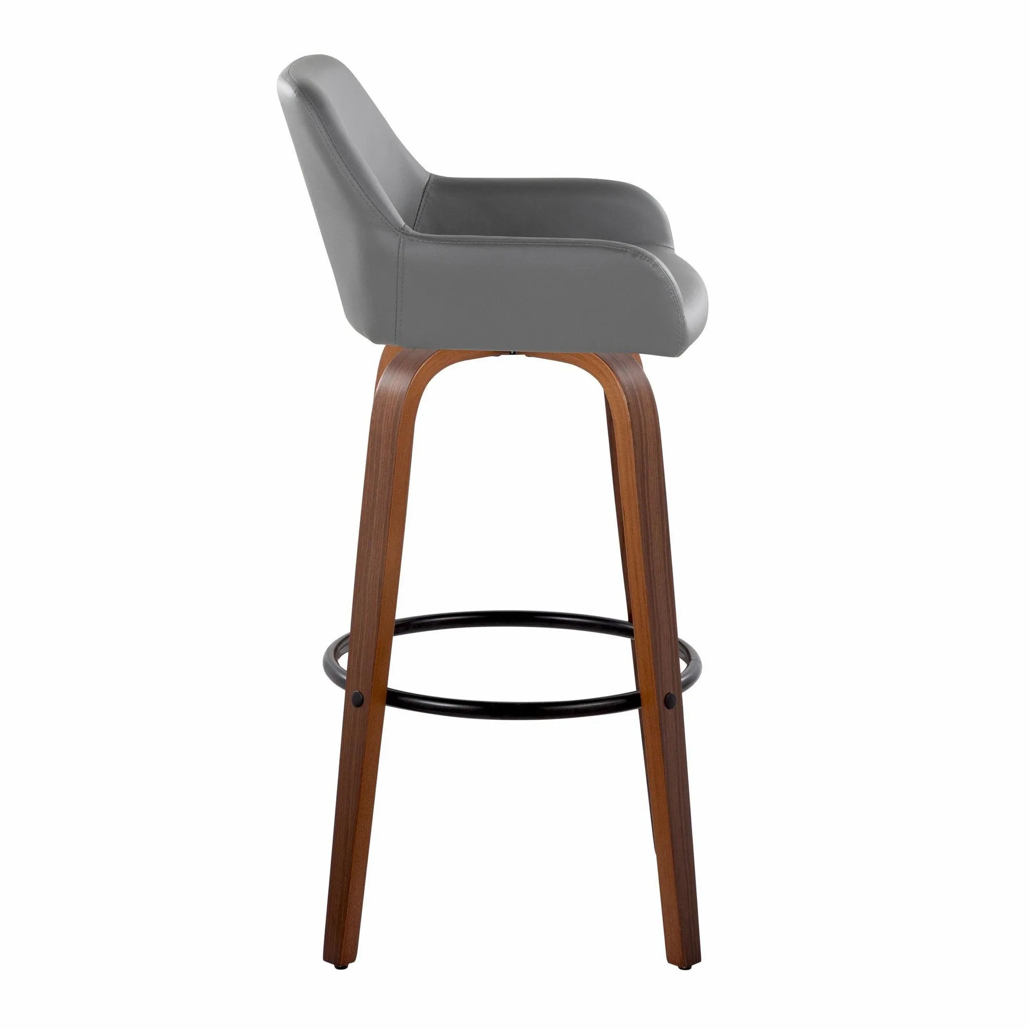 Daniella 30" Fixed-Height Barstool - Set of 2 By LumiSource - B30-DNLAPU-GRTZQ2 WLCAM2