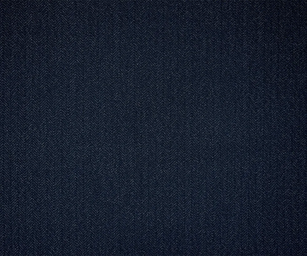 Deep Blue-Gray Poly-Wool Herringbone Twill Suiting Fabric