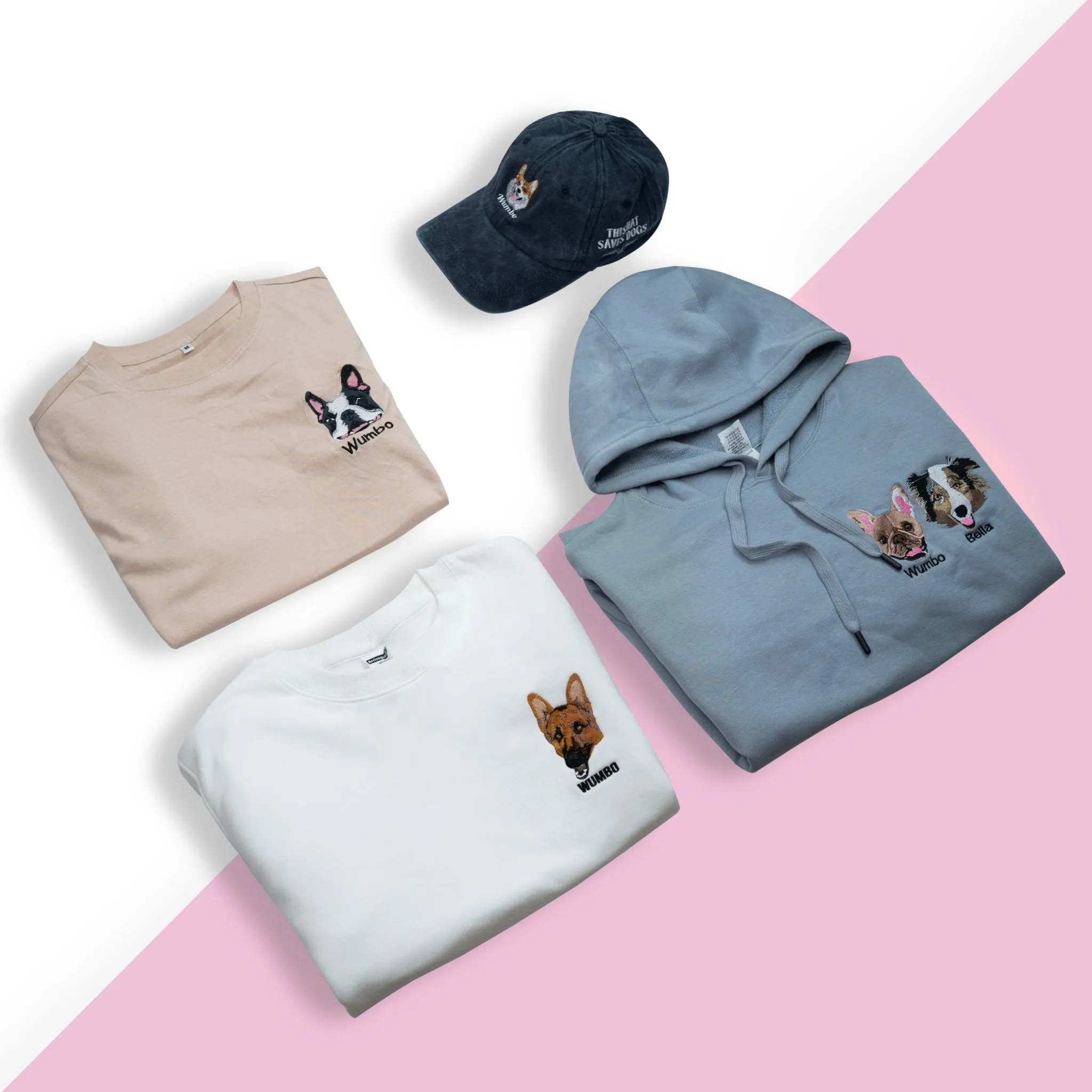 Embroidered T-Shirt | Custom With Your Pet's Face & Name