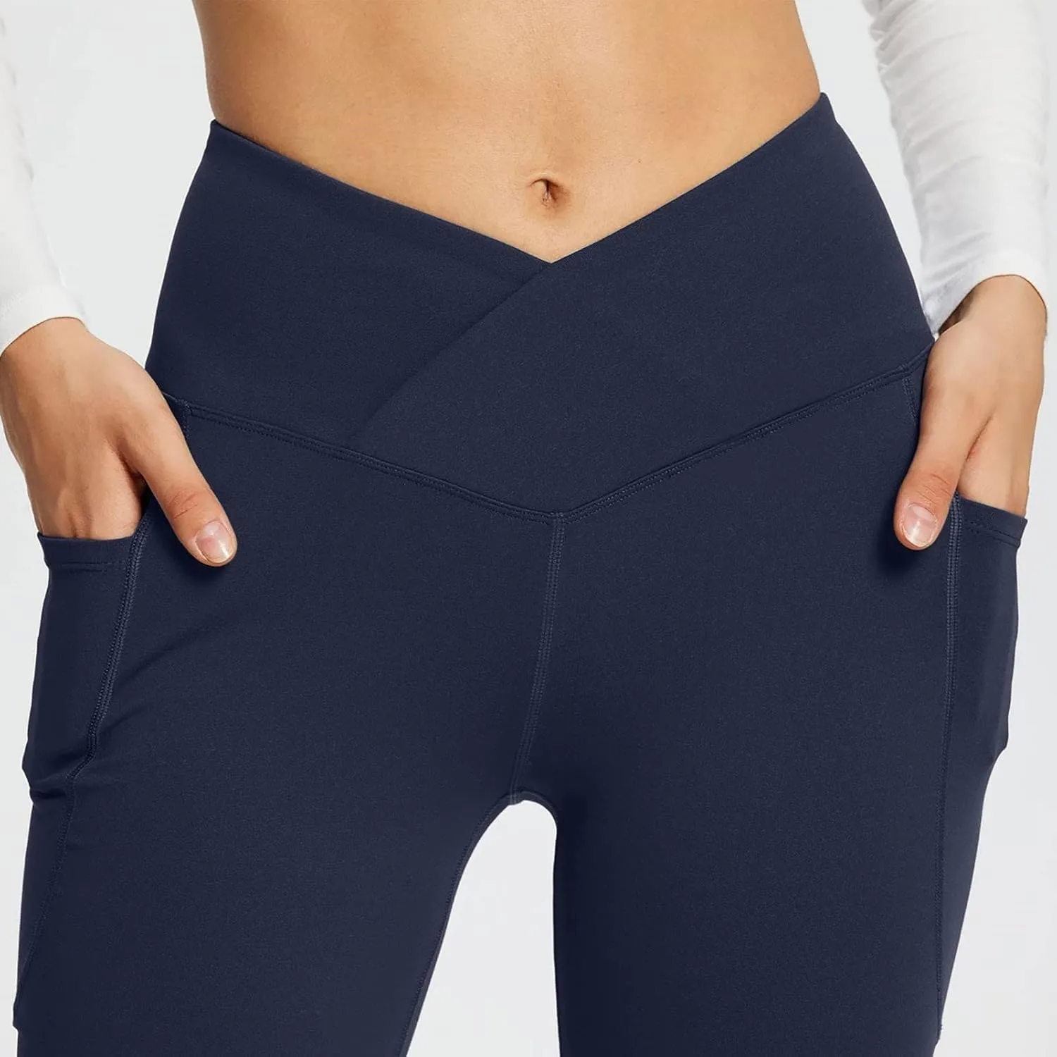 Flare Yoga Pants For Women Long Workout Legging Bell Bottom High Rise Stretch Bootcut Pull On Casual Lounge Trouser