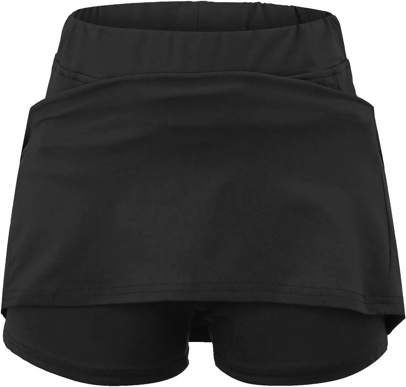 FQZWONG Skorts for Women Plus Size Elastic High Waisted Athletic Workout Skirt Pants Casual Solid Gym Yoga Tennis Shorts