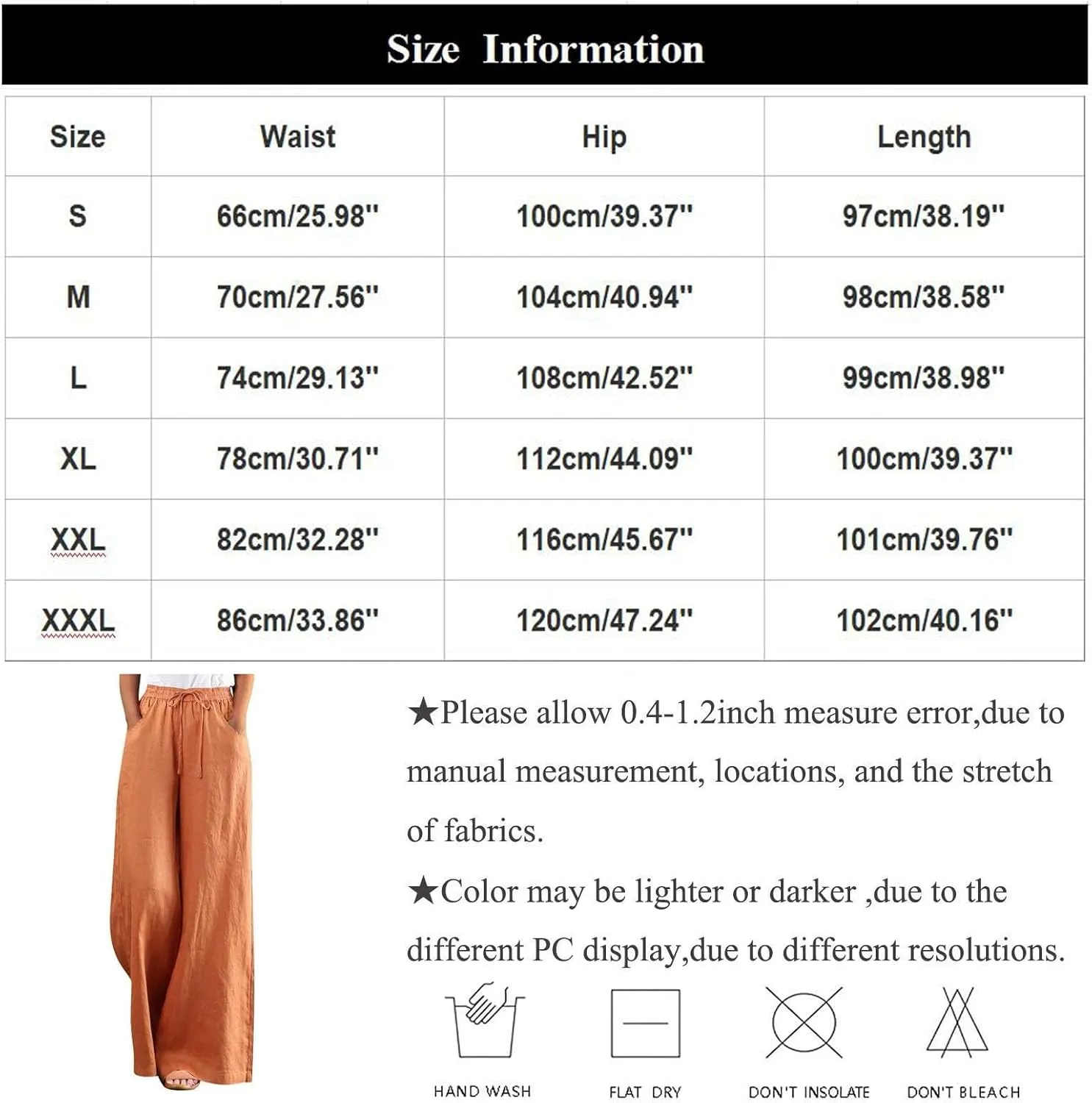FRMUIC Women Cotton Linen Pants Summer High Waist Wide Leg Pants Drawstring Loose Trousers Casual Lounge Pants with Pocket