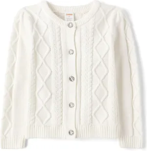 Gymboree Girls' and Toddler Long Sleeve Button Front Cardigan