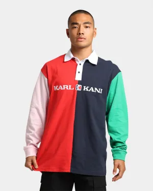 Karl Kani Retro Block Rugby Shirt Navy