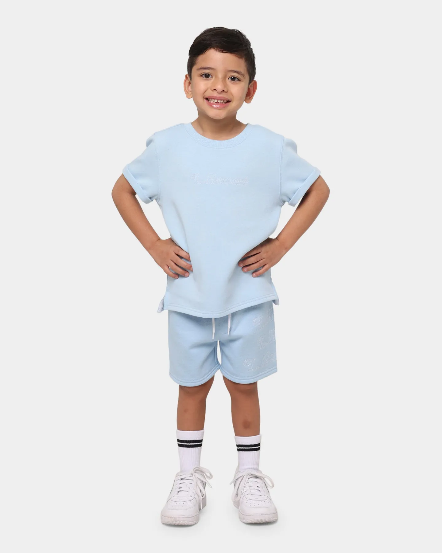 Lil Hommé Kid's Volle Motion T-Shirt Light Blue