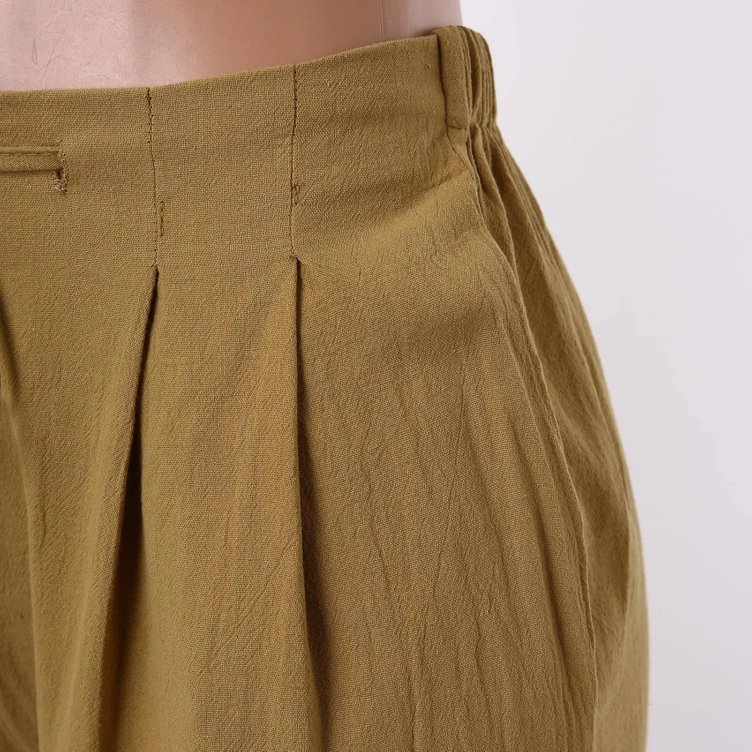 Linen Cotton Pants for Women 2025 High Waist Elastic Straight Leg Lounge Casual Loose Lightweight Beach Trousers