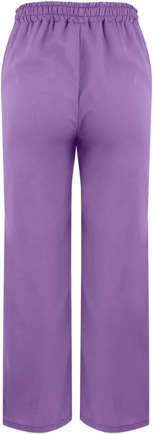 Linen Pants for Women 2025 Summer High Waist Elastic Straight Leg Lounge Pant Casual Loose Lightweight Beach Trousers