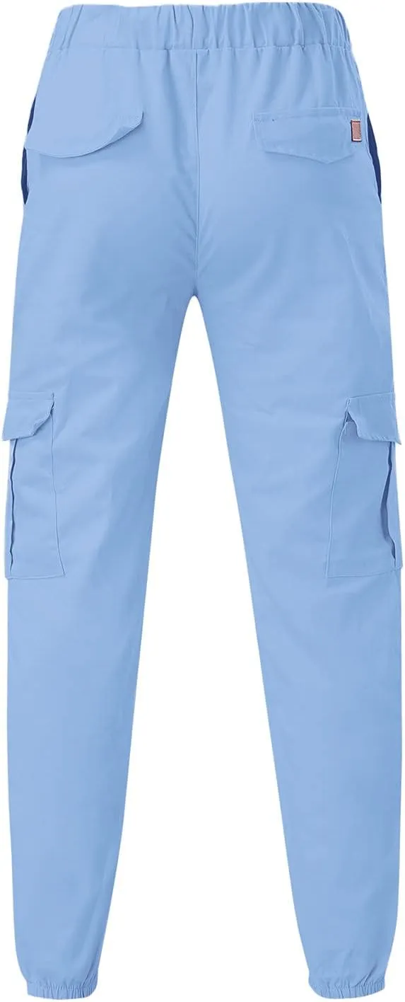 Mens 2023 Fashion Joggers Drawstring Waist Pants Sport Sweatpants Work Sports Loose Fit Hiking Trousers with Pockets