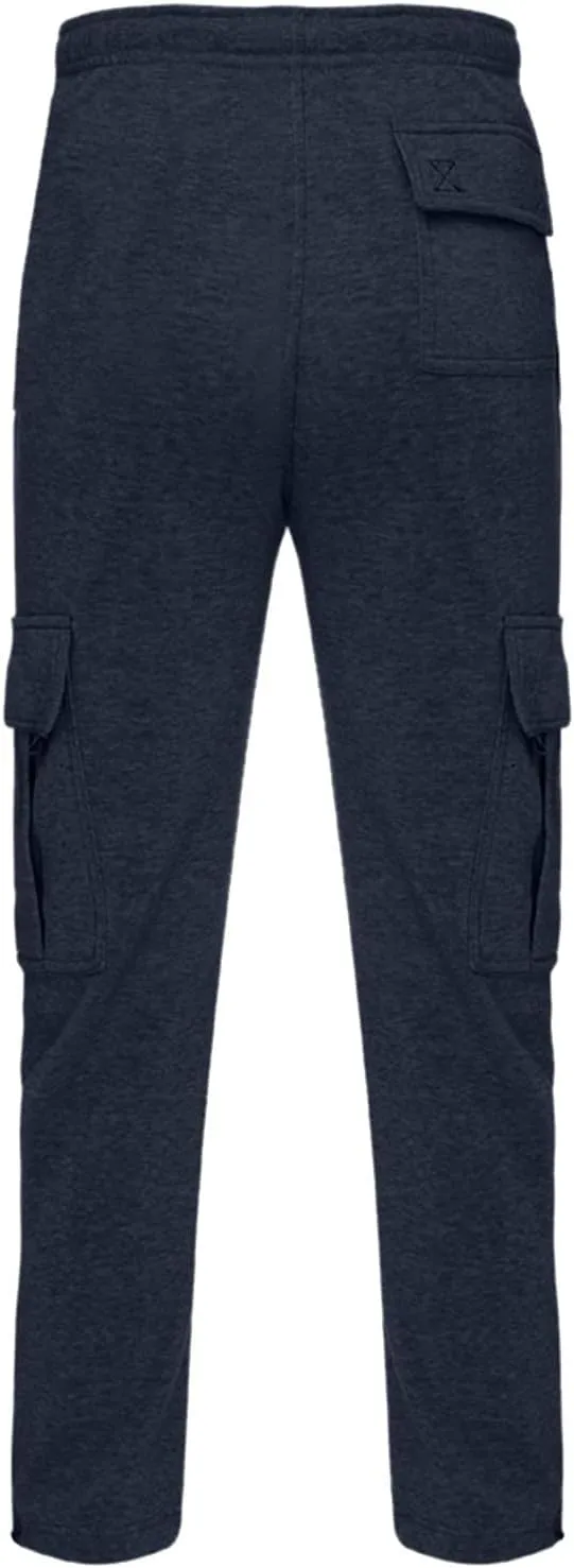Mens Sweatpants Drawstring Elastic Waist Wide Leg Pant Loose Fit Baggy Pants Hiking Hunting Work Trousers