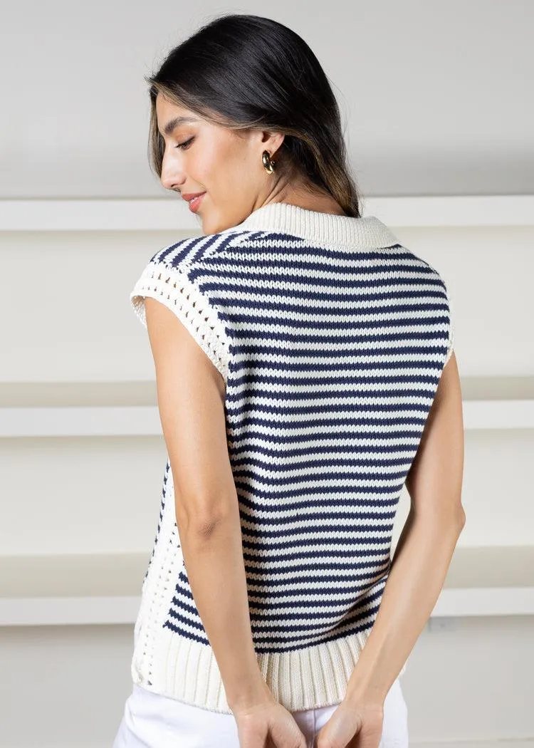 Michael Stars Torrance Collard Sweater Vest- ***FINAL SALE***