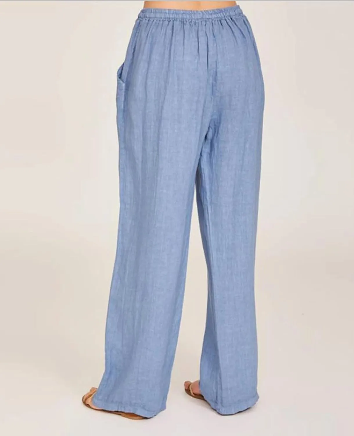 MINTLIMIT Women Linen Palazzo Pants Summer High Waist Beach Lounge Pant Casual Wide Leg Trousers with Pockets