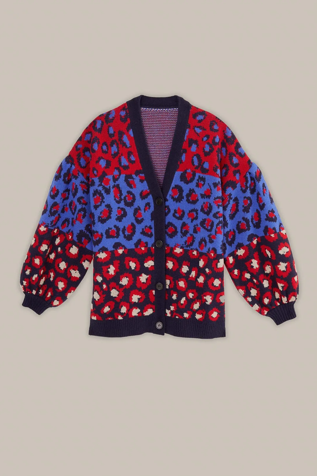 Mixed Leopards Knit Cardigan