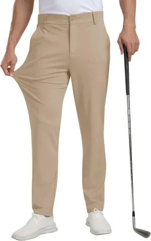MoFiz Mens Golf Pant Joggers Stretch Pants 30"/32" Quick Dry Comfy Lightweight Casual Athletic Pant Trousers with Pockets