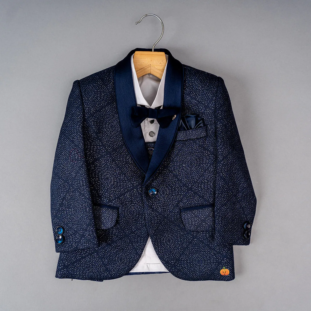 Navy Blue Tuxedo Suit for Boys