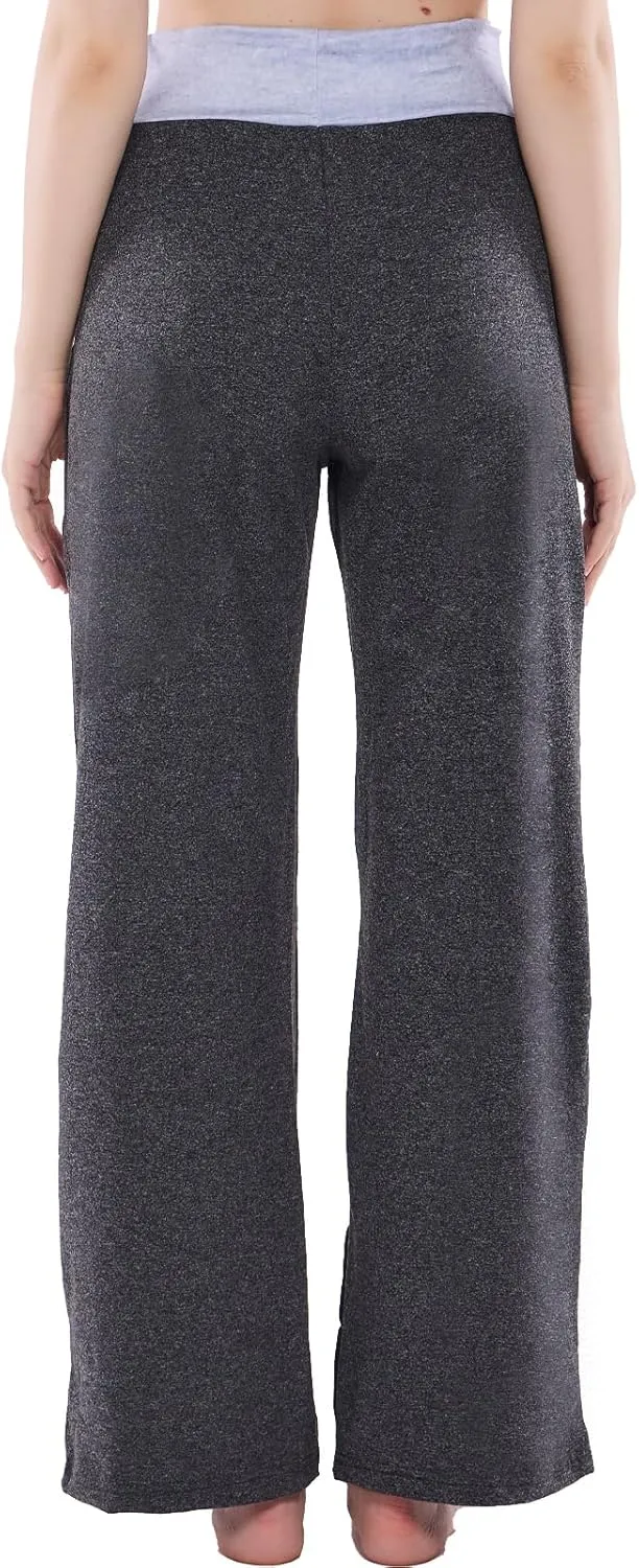 NEWCOSPLAY Women's Comfy Pajama Pants Casual Drawstring Palazzo Lounge Wide Leg Pants