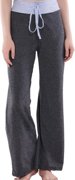 NEWCOSPLAY Women's Comfy Pajama Pants Casual Drawstring Palazzo Lounge Wide Leg Pants