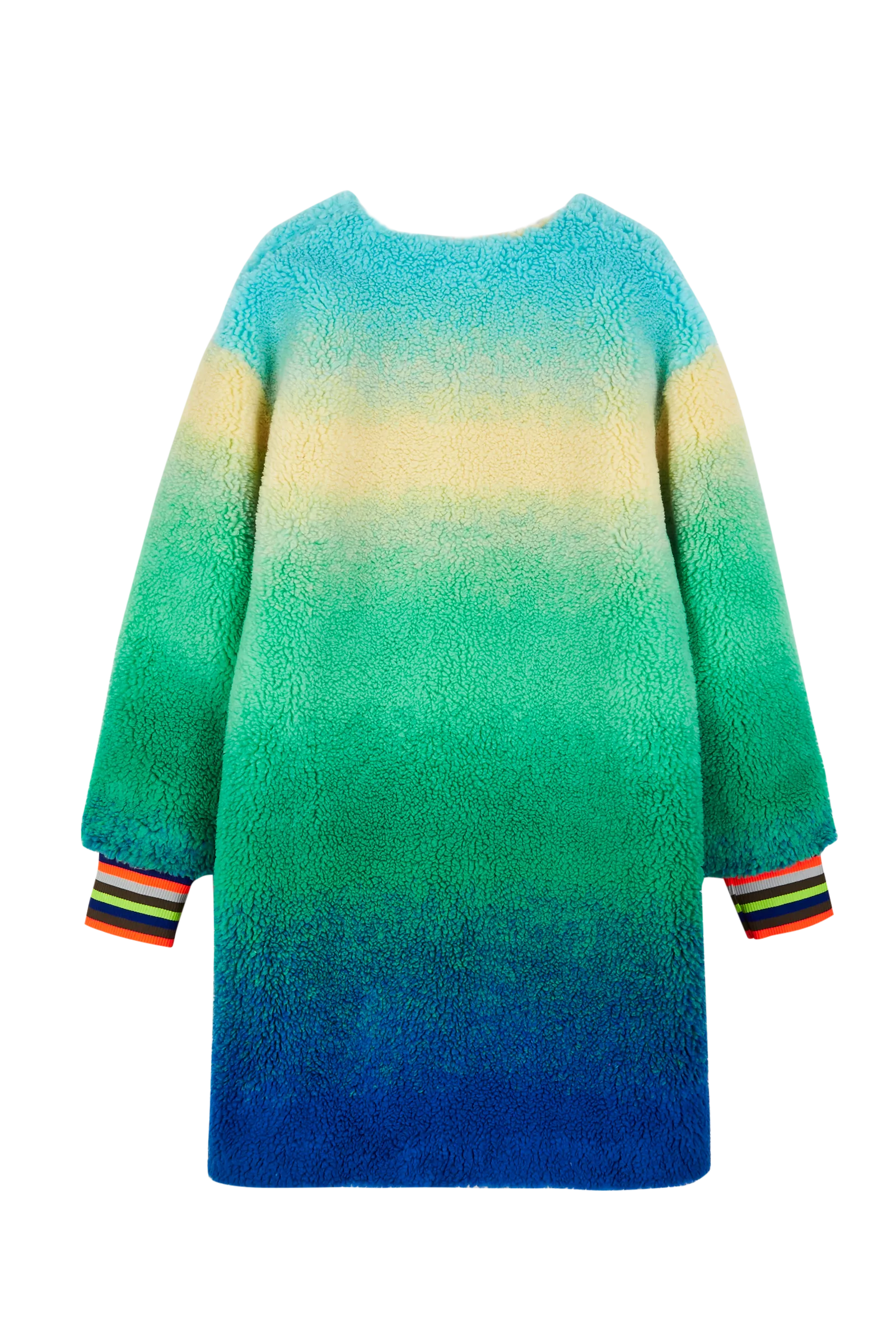 Ombré Faux Shearling Coat