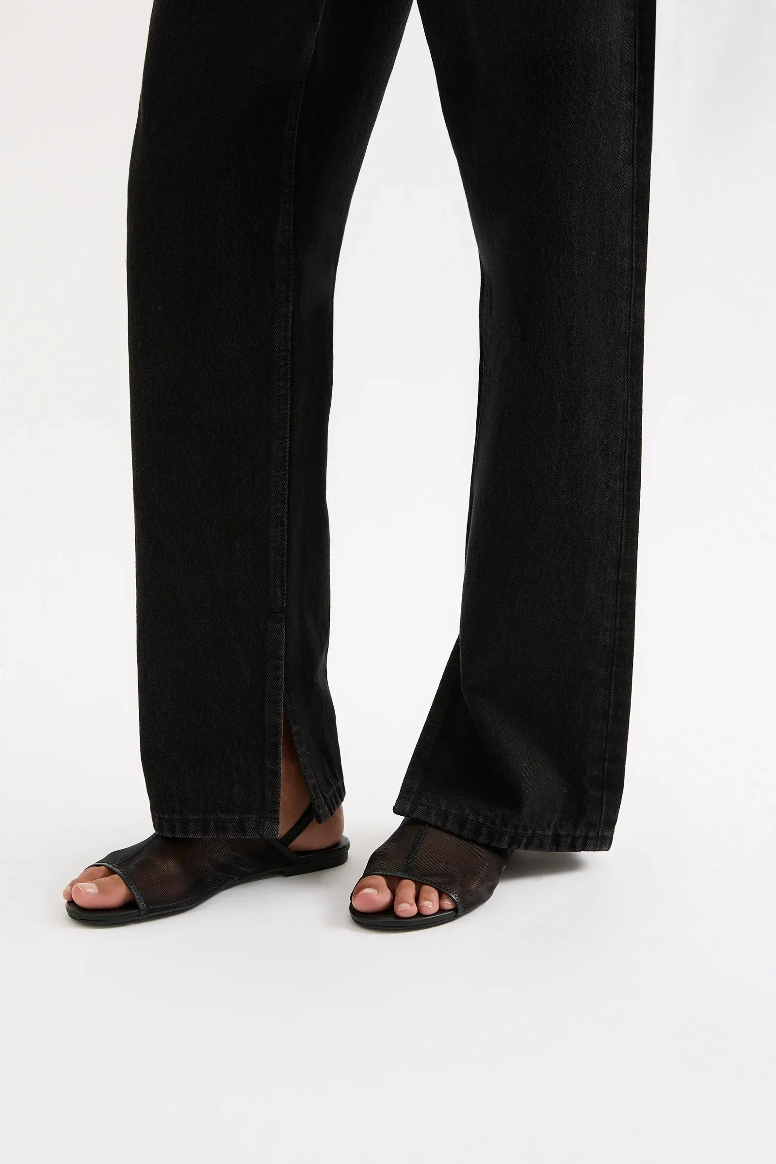 Organic Split Hem Jean Vintage Black