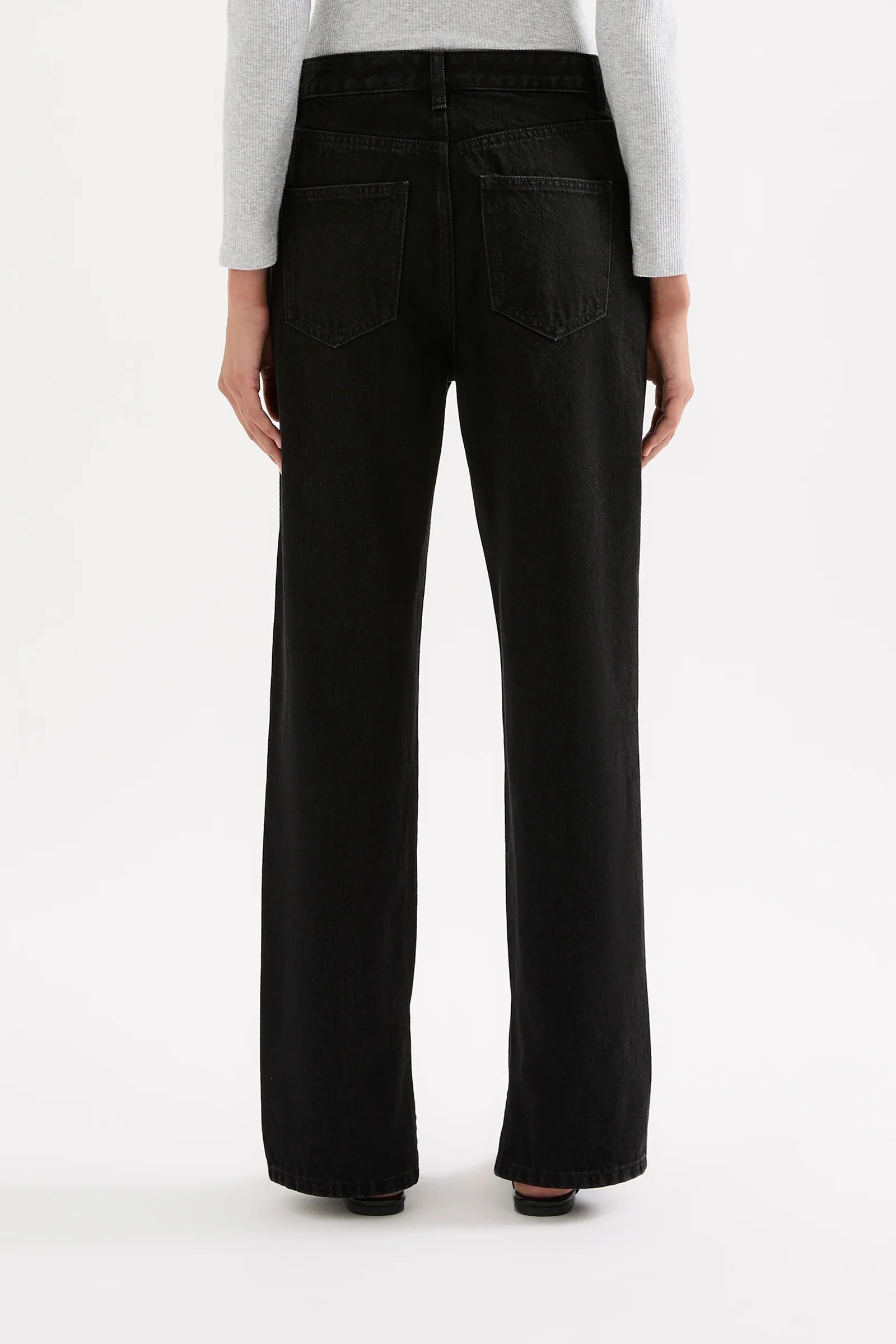 Organic Split Hem Jean Vintage Black