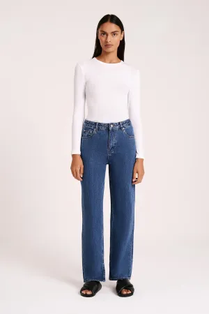 Organic Split Hem Jean Vintage Blue