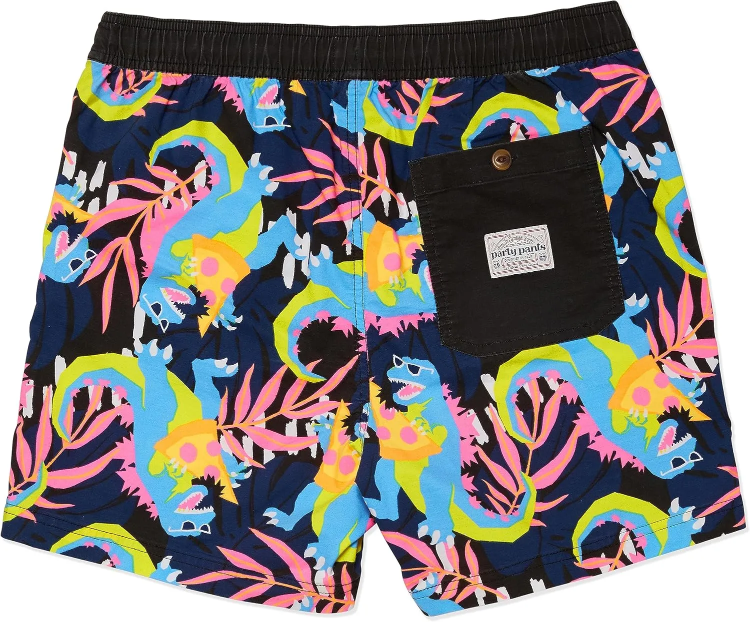 Party Pants USA Mens Swim Trunks, Characters, Stretch Swimming Board Shorts, 5.5 Inseam
