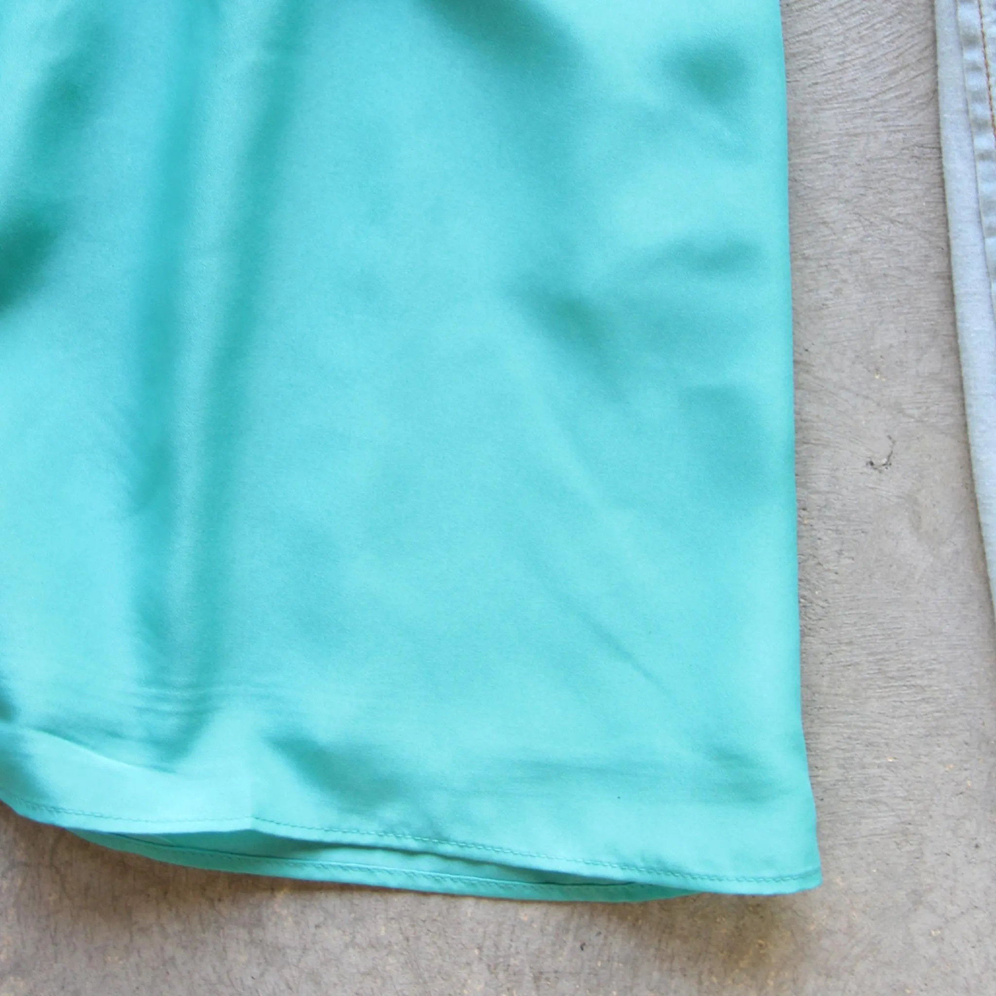 Pin & Hem Dress in Turquoise