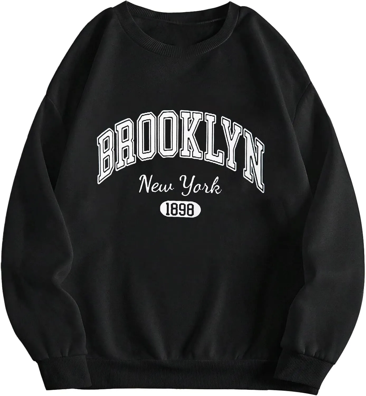 QYZ-Top Women's Oversized Los Angeles California Sweatshirt Funny Long Sleeve Lightweight Fleece Pullover Tops