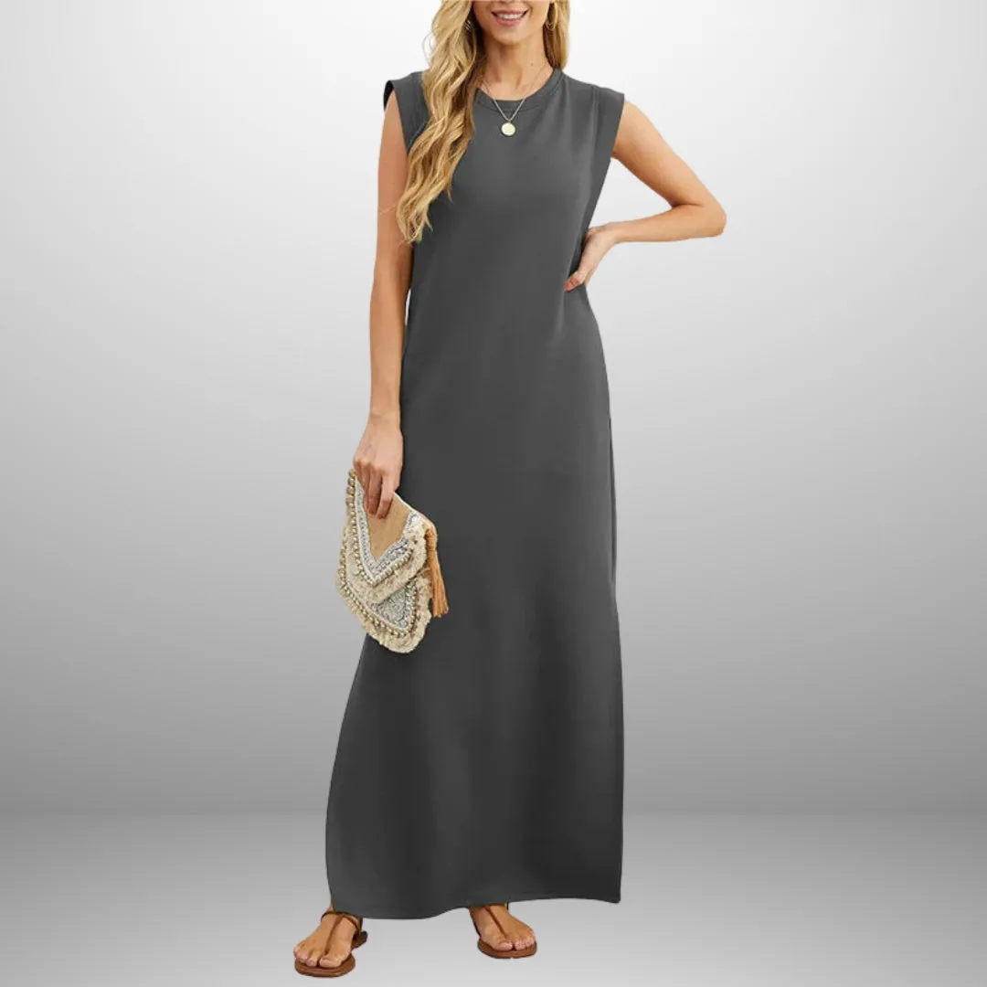 Selina  Effortless Split-Hem Maxi Dress