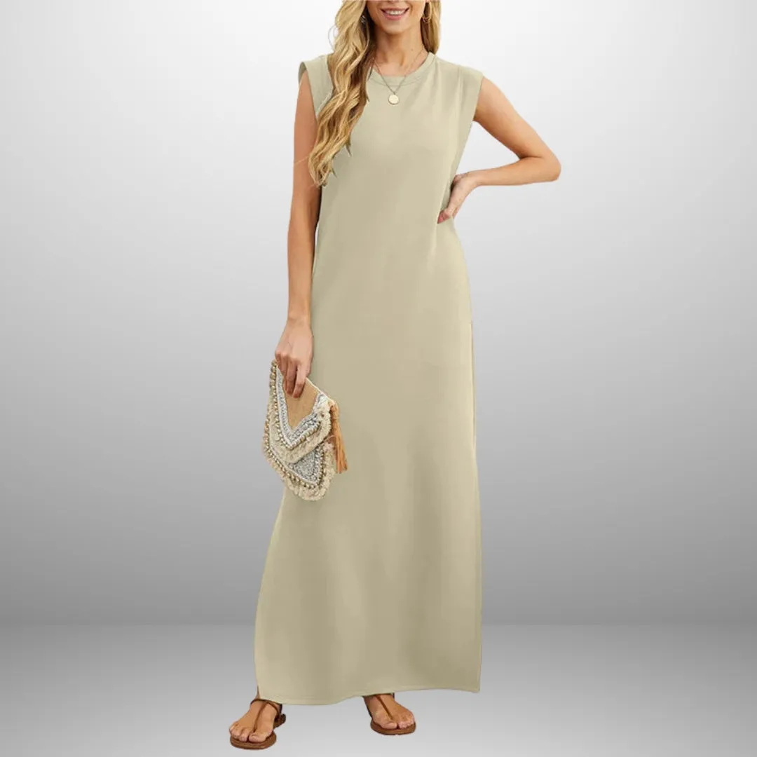 Selina  Effortless Split-Hem Maxi Dress