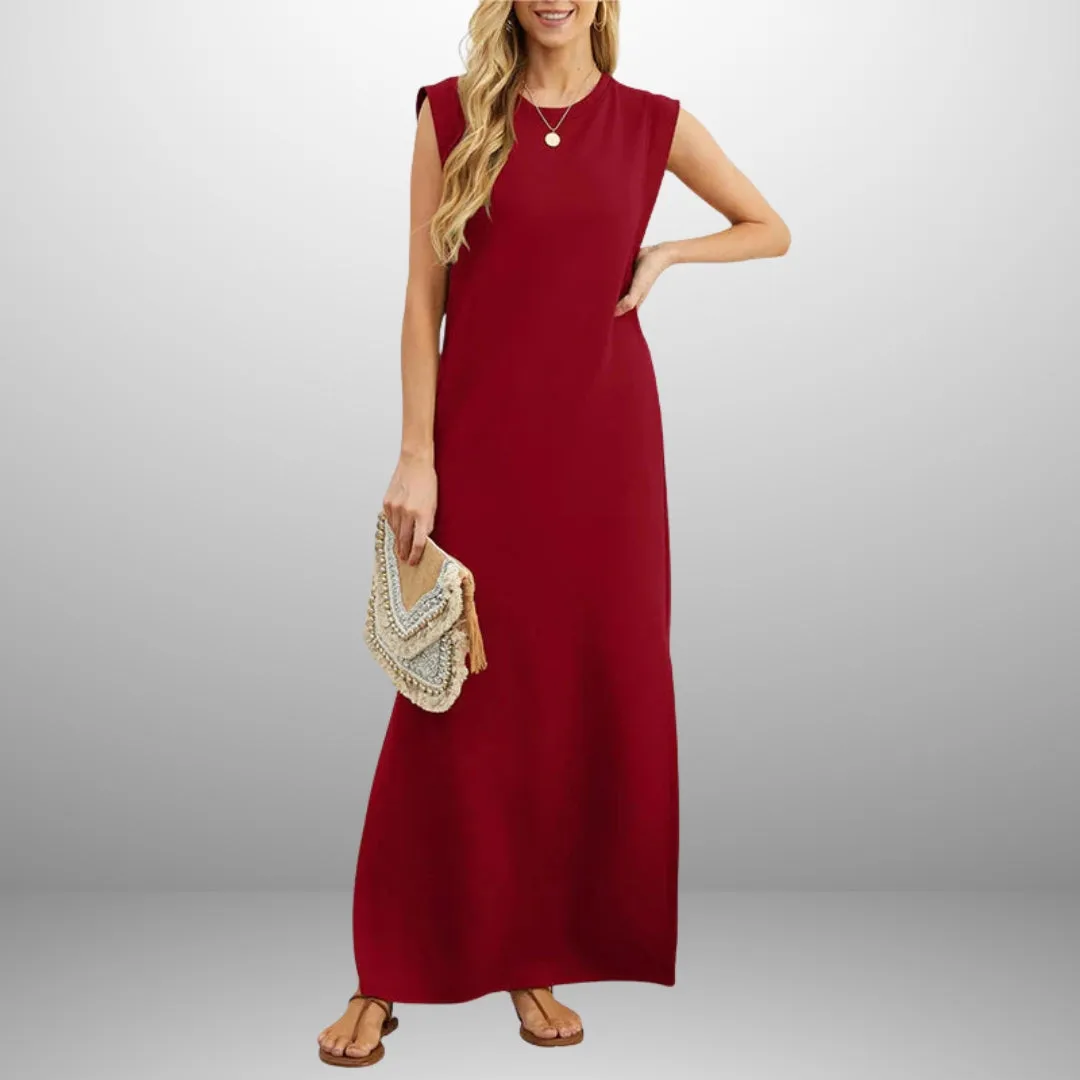 Selina  Effortless Split-Hem Maxi Dress