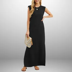 Selina  Effortless Split-Hem Maxi Dress