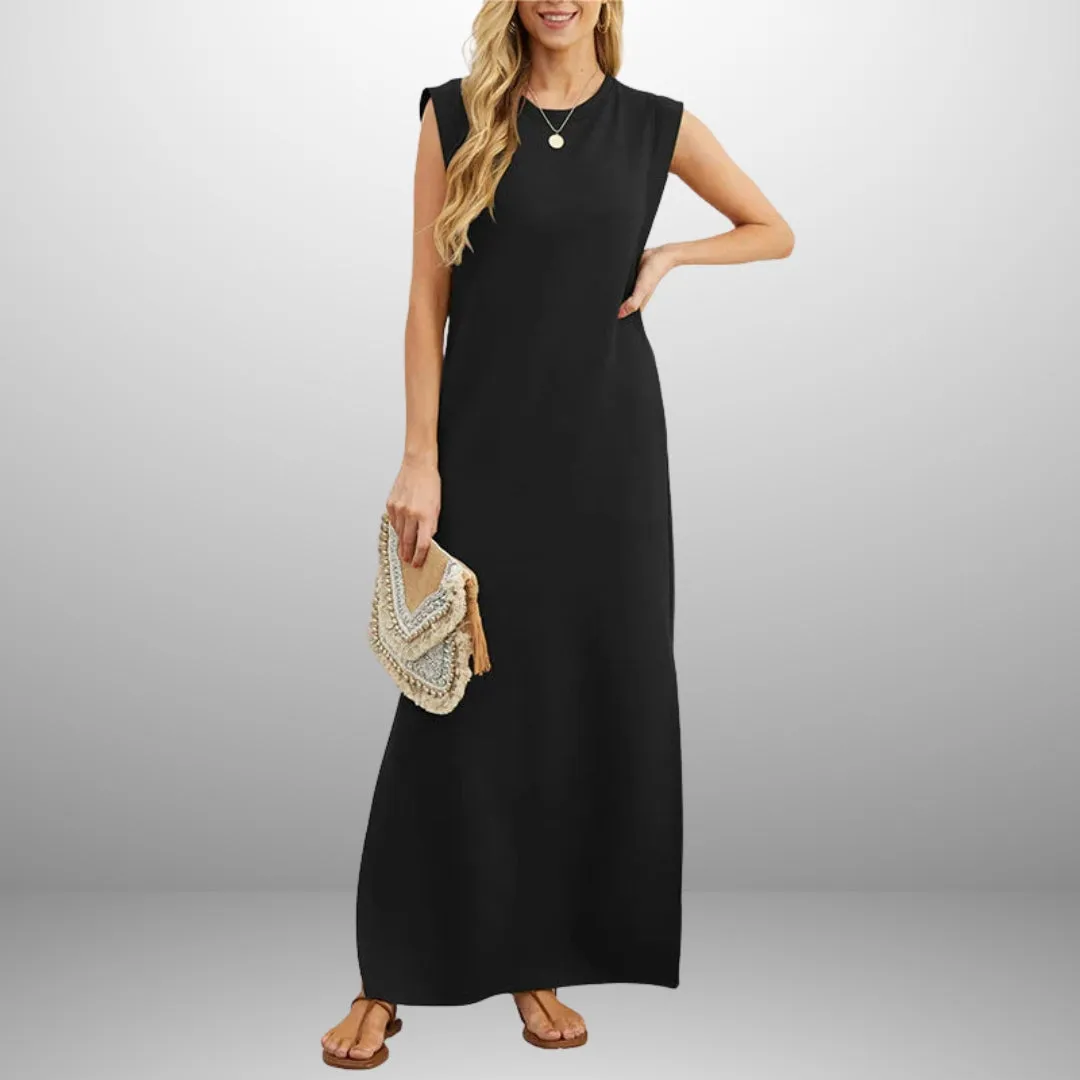 Selina  Effortless Split-Hem Maxi Dress