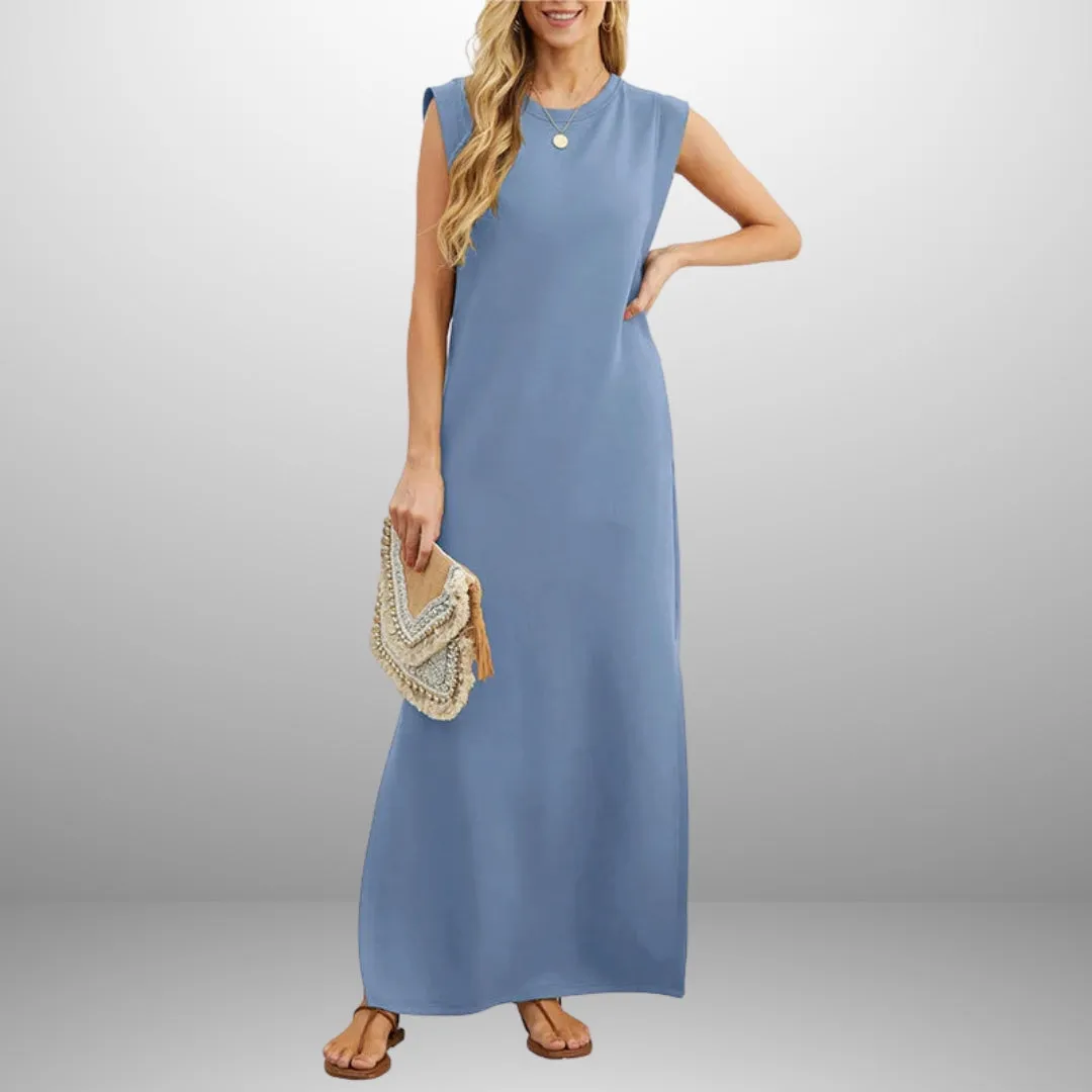 Selina  Effortless Split-Hem Maxi Dress