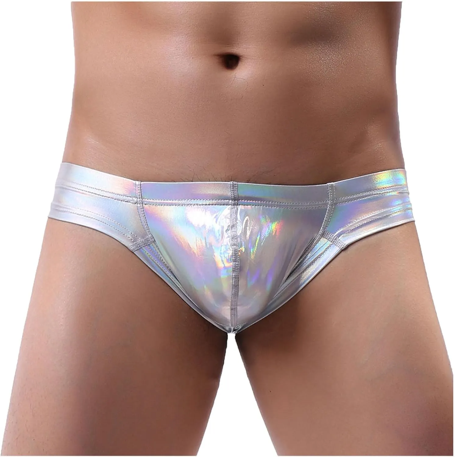 Sinzelimin Briefs for Men's Mini Boxer Shorts Fashion Printed Thongs Base Layer Low Waist Pouch Sports Underpants Underwear