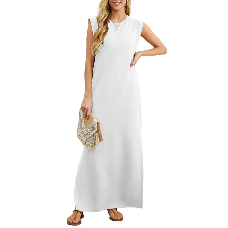 Split Hem Casual Vrouwen Kreukvrije Jurken